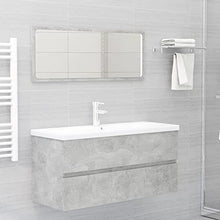 vidaXL Set Mobili da Bagno 2 pz Grigio Cemento in Truciolato