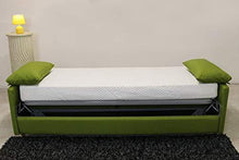 Ponti Divani - Divano Letto Girevole salvaspazio - Divano Letto Singolo Ribaltabile - Materasso Incluso sfoderabile Made in Italy - Tessuto Rosso - Arredi Casa