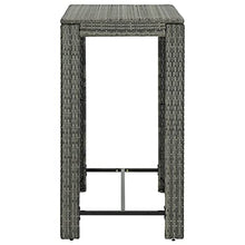 vidaXL Set da Bar da Giardino 7 pz con Cuscini in Polyrattan Grigio