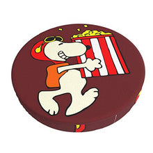 Snoopy Happy Eat Popcorn - Coprisgabello rotondo per sedia da bar, lavabile, elastico, per sgabelli rotondi da 35,6 cm