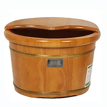 YLL Canna per pediluvio Oak Foot Tub, 26 Cm di Altezza, Piede Vasca E Pediluvio con Coperchio for Durevolezza