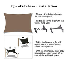 Tenda a Vela Rettangolare, Cool Area Tende da Sole per Esterno Giardino Balcone Terrazza, Impermeabile Protezione Raggi UV