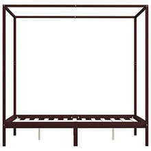 FAMIROSA Giroletto e Baldacchino 2 Cassetti Marrone Scuro Pino 120x200cm