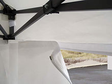 QUICK STAR Gazebo Pop-Up 2 x 2 m Bianco con 4 fianchi Easy Velcro con 2 cerniere