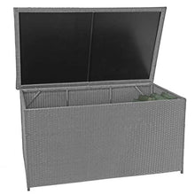 Mendler Baule Contenitore da Esterno HWC-D88 polyrattan ~ Basic 950l Grigio