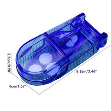 Odoukey Pillola di plastica Cutter Splitter Divisore con Design ergonomico per Il Taglio di Piccoli Pillole e Grandi Pillole Blu