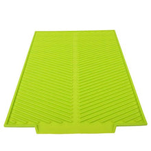 Rockyin Extra Large Dish Drying Mat Premium Resistente al Calore Rilievo del Silicone (Verde)