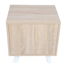 Tavolo da Comodino da Tavolo Laterale con 2 Cassetti Particle Board Mini Comodino Home Accessorio Camera da Letto