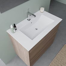 Kiamami Valentina MOBILE BAGNO A TERRA DA 80CM CON LAVABO E CASSETTI ROVERE | LAGUNA
