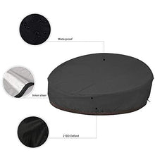 JTWEB Copertura per Lettino da Giardino Rotonda 210D 228cm Diametro Copertura per Mobili da Giardino da Esterno Copertura per Divano Impermeabile e Resistente