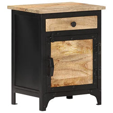 vidaXL Comodino 40x30x50 cm in Legno Massello di Mango