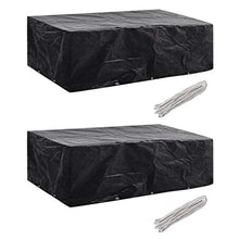 E E-NICES Coperture Arredi Giardino 2pz Polyrattan 10 Occhielli 300x140cm