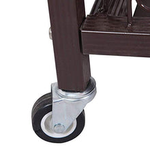 ZHFZD Carrello con Staffa in Metallo, Carrello per Parrucchiere per Parrucchiere Parrucchiere Strumento Medico 52 × 36 × 83 cm (Colore: Marrone)