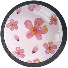 Cherry Blossom Flowers Pattern Pomelli per Porta Set di 4 Pomelli per Mobili Manopole per Cassetti Cucina Armadio Vetro