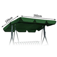 YINETTECH - Tetto per dondolo a 3 posti, colore: Verde/Beige, Vert Armée#2, 192x133cm#
