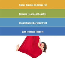 LICHUXIN Oscillazione Terapia Coperto per Bambini con Bisogni Speciali (Hardware Incluso) Snuggle Cuddle Amaca per Bambini con Autismo ADHD (Color : Blue, Size : 150x280cm/59x110in)