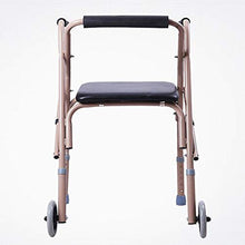 Telaio da passeggio Leggero Pieghevole 2 Ruote Rollator/Altezza Regolabile/Walking Mobility Aid (Marrone)