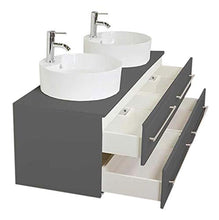 Mobile bagno Novum XL antracite satinato con doppio lavabo