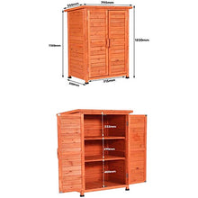 BESTSOON Armadietto da Esterno per Mobili da Giardino Outdoor in Legno Strumento Cabinet Garden Storage Box Impermeabile Locker Balcone Toolbox Patio Governo di immagazzinaggio