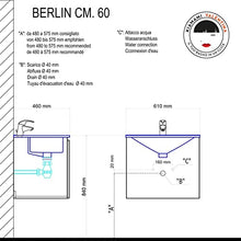Kiamami Valentina MOBILE BAGNO CON CASSETTI E LAVABO CERAMICO + LUCE A LED 60 CM OLMO LEONE | BERLIN