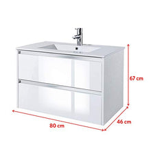 Selsey Antari - Mobile lavabo - mobile bagno - 80 cm - bianco – moderno