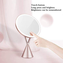 LBWARMB Trucco Specchio con luci Specchio Trucco Specchio Indipendente Specchio cosmetico 5X Zoom 10 Pollici Pedestal Table Specchio Specchio da Barba per Il comò da Bagno