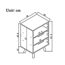 DGHJK Mobili per la casa, scaffale MDF Retro 2 cassetti Comodino Comodino, armadietti Multifunzione , Comodino , Bianco , 40 * 30 * 49 cm