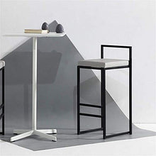 BDLYZ Yxsd Bar Stool Home Décor Mobili - Metallo Sgabello con Seat- contatore Ecopelle - Contemporary Grey