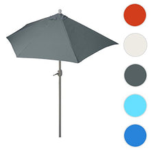 Mendler Ombrellone da Balcone salvaspazio Parla 145x285x252cm Antracite Senza Base