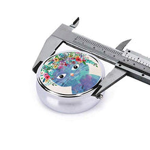 Scatola rotonda per medicina portatile, mini portapillole in metallo, dispenser per pillole tascabili, borsa da viaggio, regalo con fiore e gatto