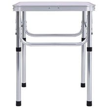 vidaXL Tavolo Pieghevole da Campeggio Bianco in Alluminio 60x45cm