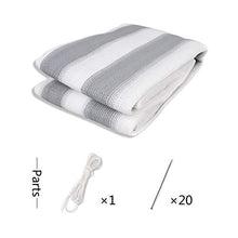 JOYKK 5m Resistente al Calore Schermo per Privacy Schermo per Recinzione Paralume Protezione Anti-Vento - Blu Bianco