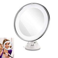 SPLLEADER 1pc Durevole Moda Pratica 7X ingrandimento Specchio a Specchio a Specchio LED con Ventosa Rotondo Trucco Specchio cosmetico per Le Donne degli Uomini