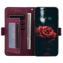 ikasus Cover Compatibile con Samsung Galaxy A51 Custodia Motivo Floreale Custodia a Portafoglio in Pelle PU con Cavalletto e Custodia a Libro,Rosso