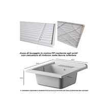 Mobile CM.45X50 Kit Lavatoio In Resina E Pvc, Bianco