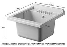 Negrari 9046A Mobile Lavatoio in Resina per Esterno, Bianco