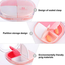 DOITOOL Contenitore per pillole da viaggio portatile in plastica mini contenitore per pillole sigillato creativo a 4 scomparti portapillole