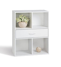 Alsapan 94483 Compo 10 - Mobile a 4 scompartimenti e 1 cassetto, dimensioni: 61,5 x 29,5 x 80 cm, colore: Bianco