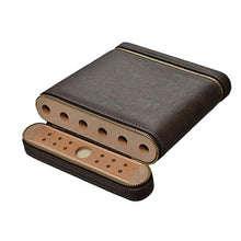 SCDZS Cedar Cigar Idratante Set - Viaggi Portatile Cuoio di Alta qualità Brown Mano Cigar Box