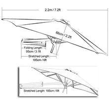 WGE Ombrelloni da Giardino Ombrellone a Parete, Ombrellone Alluminio & Panno di Poliestere, Telescopico, Ombrello da Esterno per Cortile Giardino, Bianca (Size : 2.2m/7.2ft)