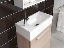 Badplaats Mobile da bagno Athene, lavabo 40 x 22 cm rovere chiaro – Mobiletto lavabo lavello mobili WC mobili
