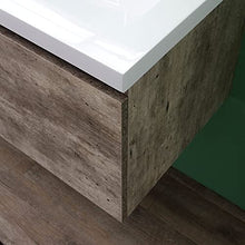 Kiamami Valentina Mobile SOSPESO con Specchio per Il Bagno CM120 Finitura Cemento | Madrid