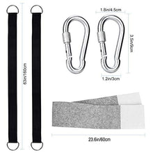HHOOMY - Kit di fissaggio per altalena, capacità 500 kg, 2 cuscinetti protettivi per albero e 2 moschettoni premium, due cinghie da 1,6 m di lunghezza