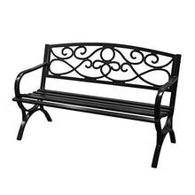 Schienale Ghisa Leisure Park Bench Presidenza del Patio (Color : Black)