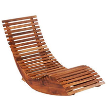vidaXL Legno di Acacia Sedia a Sdraio Dondolo Esterni Letto Lettino Prendisole