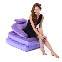 Wsaman Elegante Divani Gonfiabile Cuscino Regolabile, Portatile Outdoor Divano Pigro Divano Letto Singolo con Floccato Materiale in PVC Ecologico per Adulti E Bambini