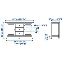 IKEA HEMNES credenza 157 x 47 x 88 cm, colore bianco