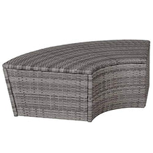 Tidyard Set 13 pz Divani da Esterno Giardino/Divano da Giardino Cuscini e LED in Polyrattan Grigio