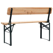 FAMIROSA Tavolo da Birreria Pieghevole 2 Panchine 118 cm Legno di Abete