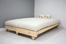 Futon On Line Divano Letto Zúrich, Naturale, Copertina Ecru, 200 x 140 cm.